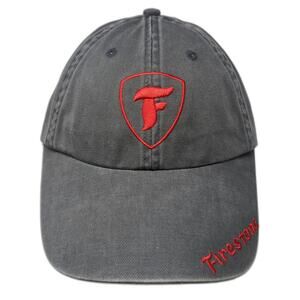 Firestone Slideback Baseball Cap Gray One Size Adjustable 6 Panel Bridgestone